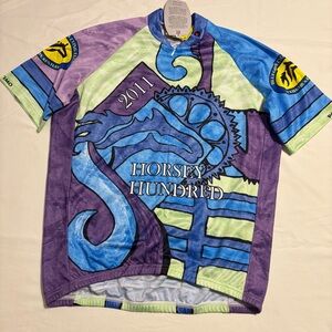 Horsey Hundred Men's Cycling Jersey - Purple and Blue